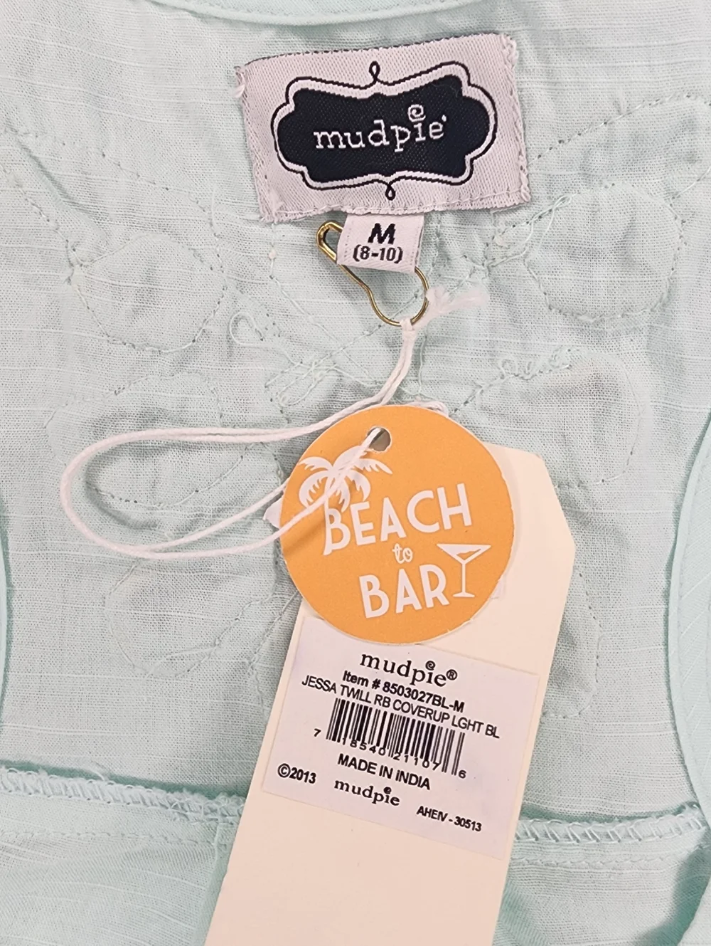 NWT Mud Pie Jessa Twill Swim Cover Dress, Womens Medium - Picture 6 of 7